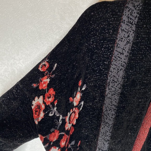 Fuzzi XXL Black Knit Open Front Cardigan Sweater - Picture 5 of 15